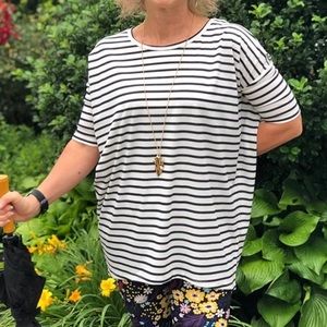New Black and White Striped Irma Tunic